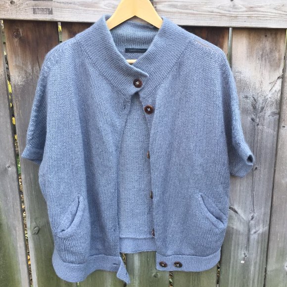 Roberto Collina grey mohair & wool cardigan w/pockets - size M - Picture 1 of 11